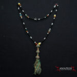 Old Fine Chaplet – Tasbih – Silver, Ebony and Carnelian Beads – South Morocco