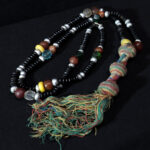 Old Fine Chaplet – Tasbih – Silver, Ebony and Carnelian Beads – South Morocco