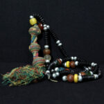 Old Fine Chaplet – Tasbih – Silver, Ebony and Carnelian Beads – South Morocco