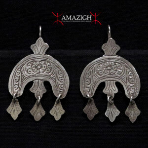 Fine Berber Earrings – Crescent and Hands of Fatima - South Morocco