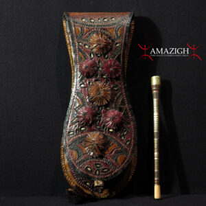 Fine Tuareg Leather Bag and Smoking Pipe – Mauritania