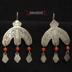 Fine Berber Earrings – Crescent and Hands of Fatima – South Morocco