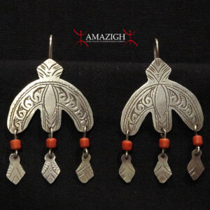 Fine Berber Earrings – Crescent and Hands of Fatima - South Morocco