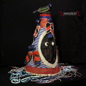 Old Beautiful Yoruba Beaded Crown – Ade Oba – South West, Nigeria