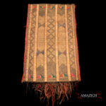 Old Fine Woven Straw Leather Carpet – Tuareg – Mauritania