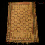 Old Fine Woven Straw Leather Carpet – Tuareg – Mauritania