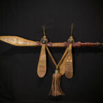 Short Ceremonial Mandingo Sword and Highly Ornate Leather Scabbard – Mali