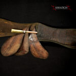 Old Tuareg Leather Bag and Smoking Pipe – Mauritania