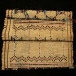 Old Fine Woven Straw Leather Carpet – Tuareg – Mauritania