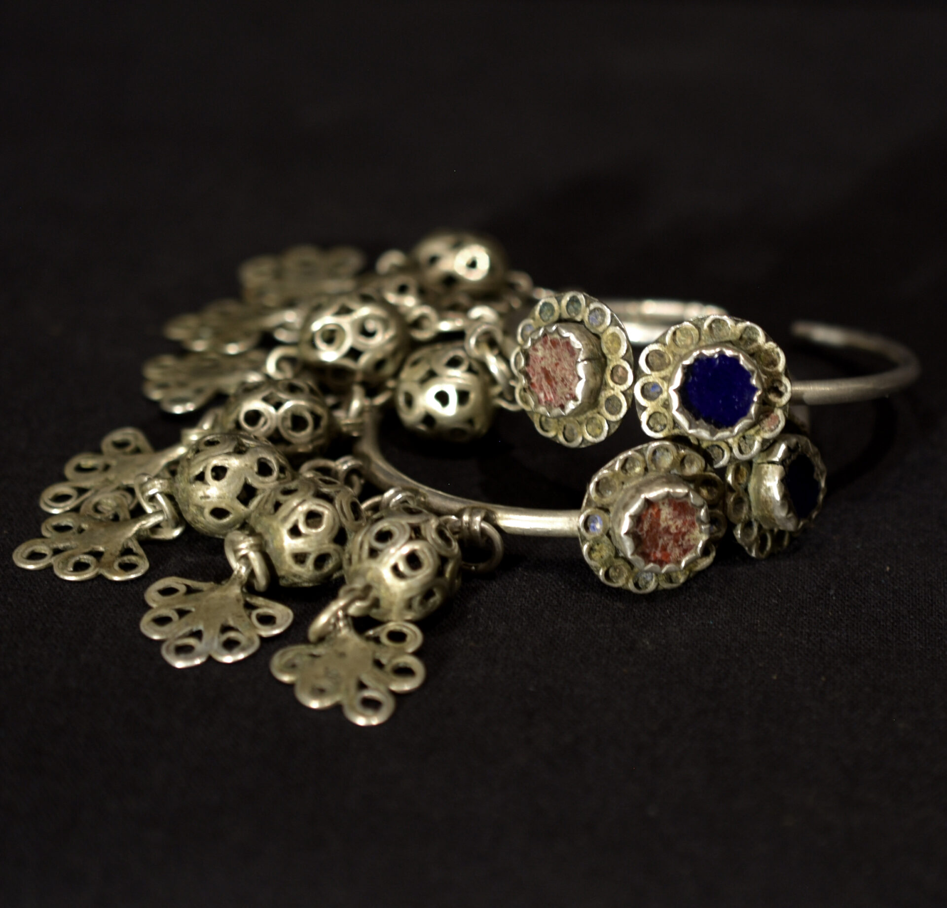 Antique Large Berber Earrings – Ouarzazate Region, Morocco