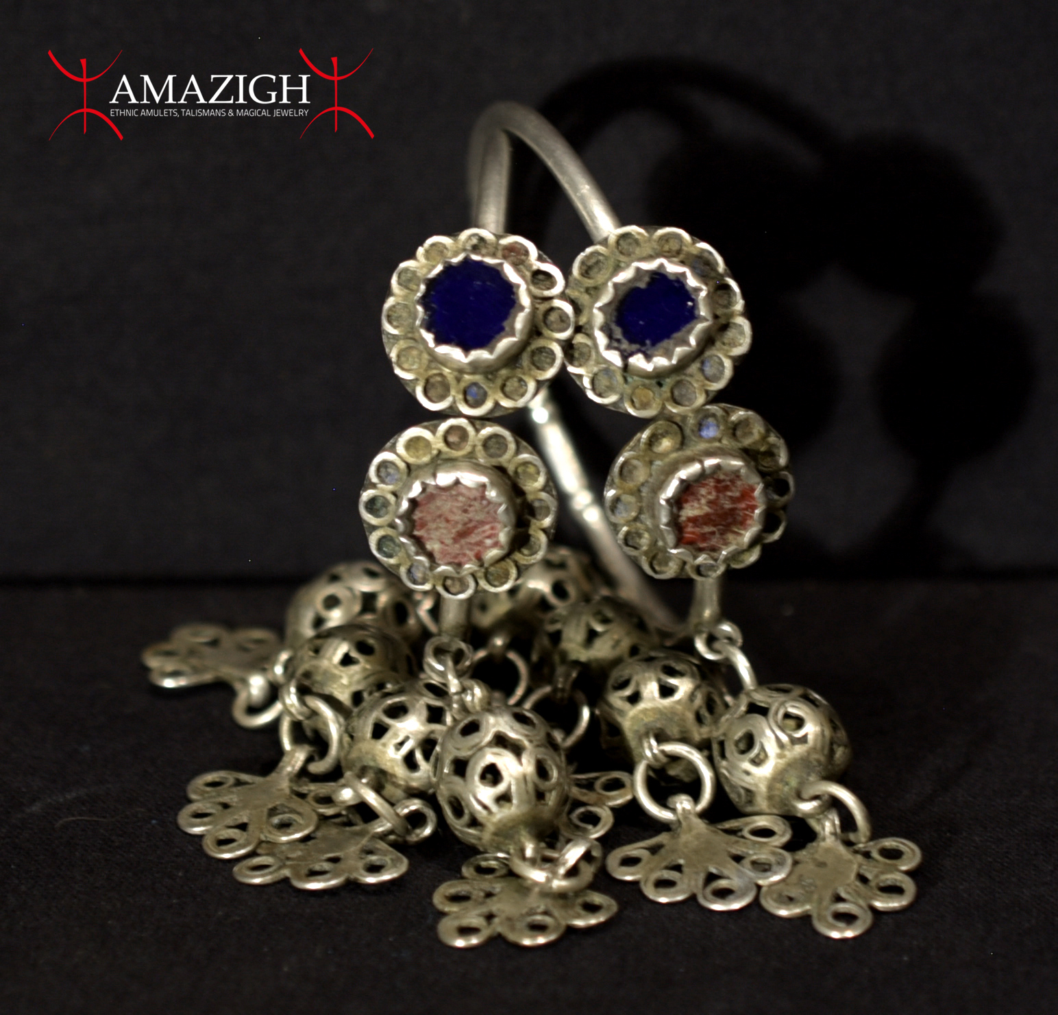 Antique Large Berber Earrings – Ouarzazate Region, Morocco