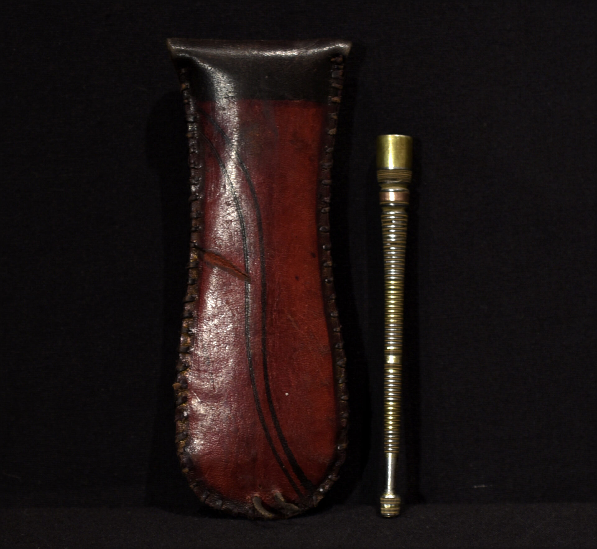 Tuareg Leather Bag and Smoking Pipe – Mauritania