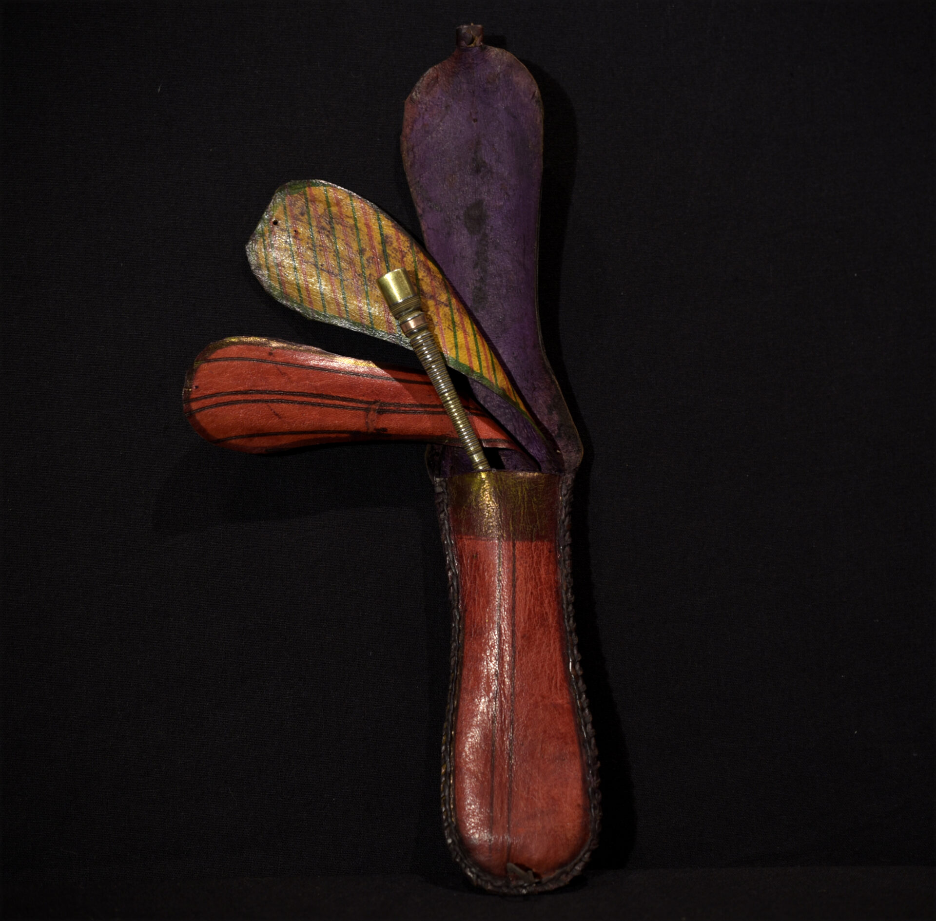 Tuareg Leather Bag and Smoking Pipe – Mauritania