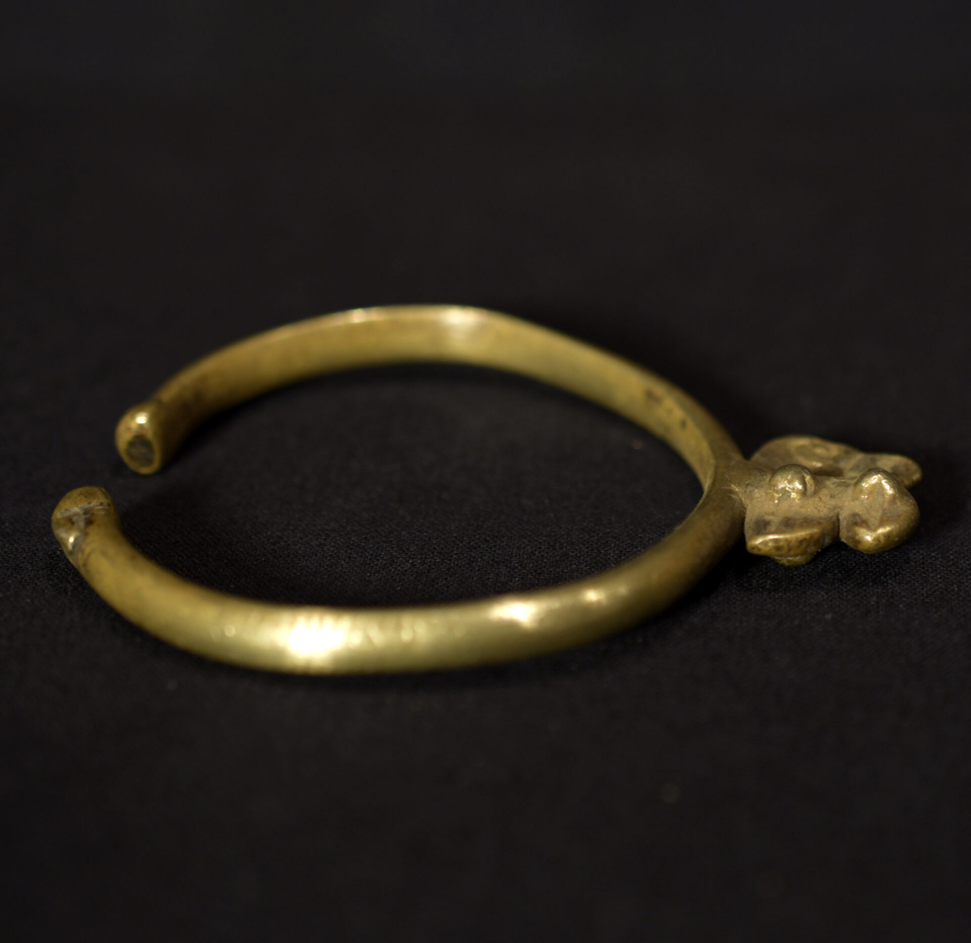 Old Tribally Used Lobi Bracelet – Chameleons – Burkina Faso
