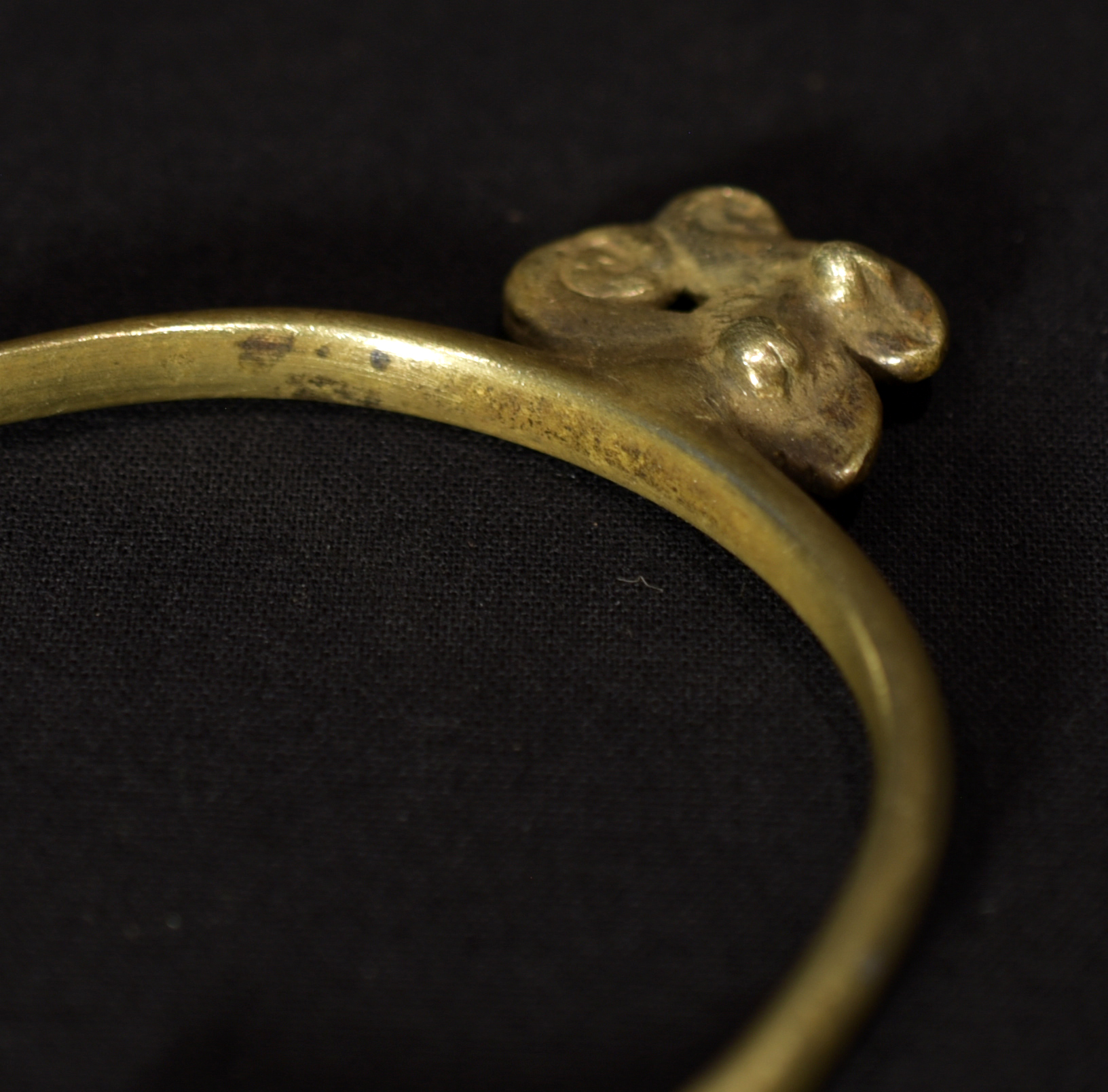 Old Tribally Used Lobi Bracelet – Chameleons – Burkina Faso