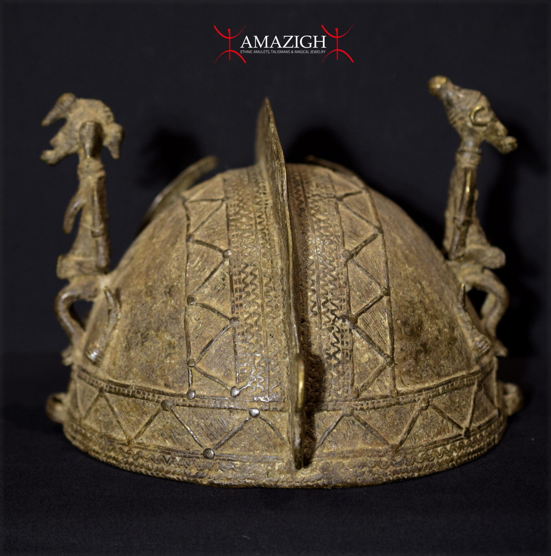 Beautiful Senufo Bronze Helmet Mask – NOO – Cote d’Ivoire / Ivory Coast