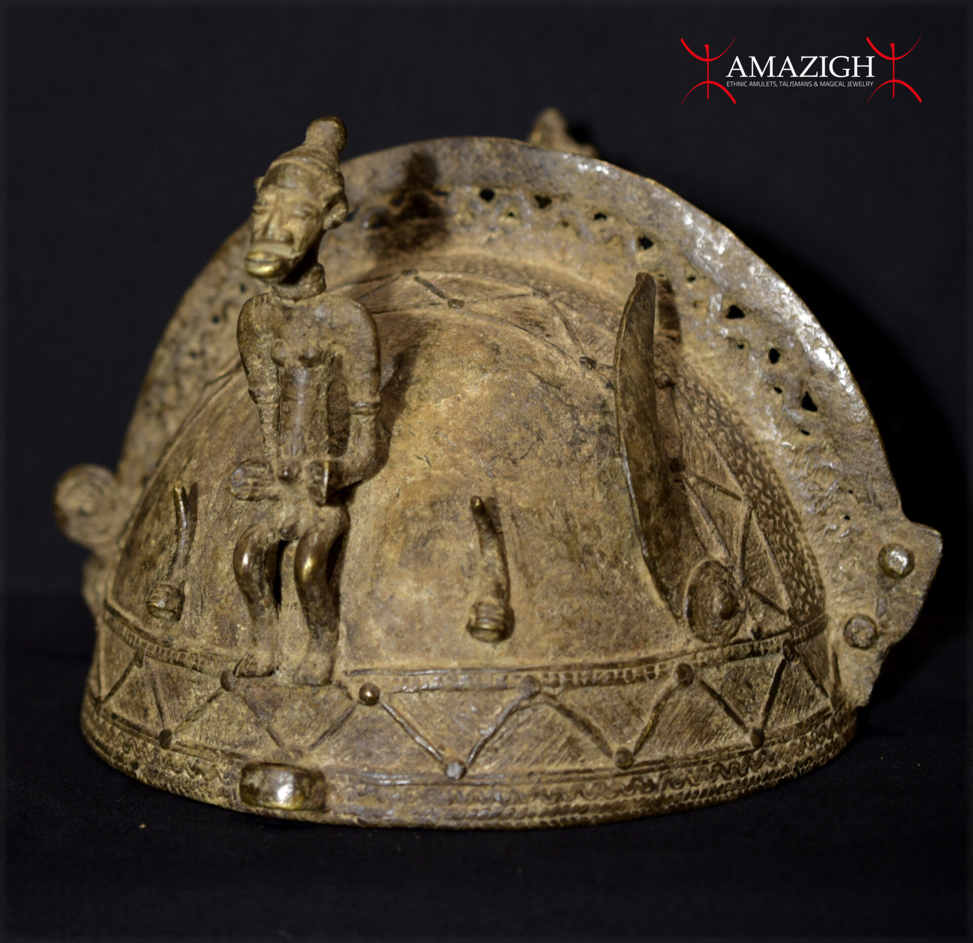 Beautiful Senufo Bronze Helmet Mask – NOO – Cote d’Ivoire / Ivory Coast