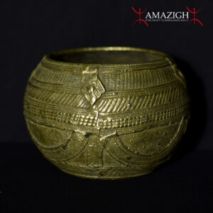 A Finely Crafted Dhokra Rice Measure Bowl - Lost Wax Bronze - West Bengal, India