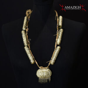 Old Important Talismanic Necklace - 7 Silver Hirz - Kashmir, Northern India