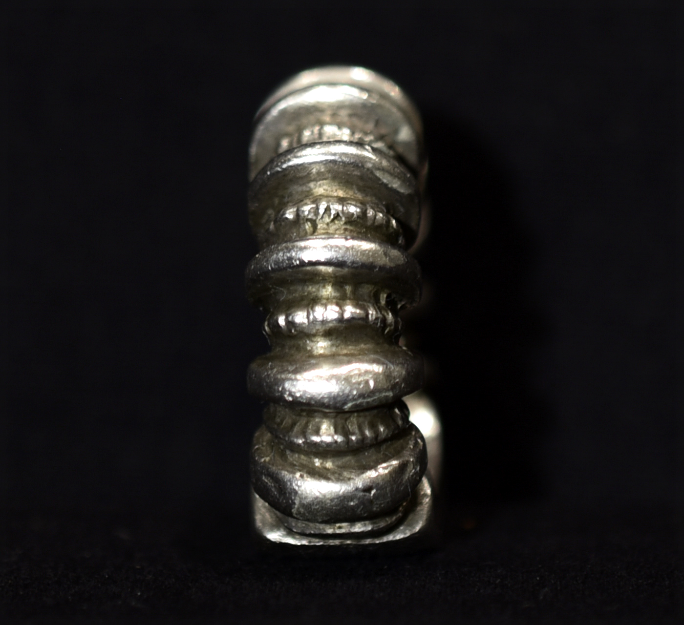 Old Large Tribally Used Silver Ring– Fulani Peul Fulbe – Cote d’Ivoire