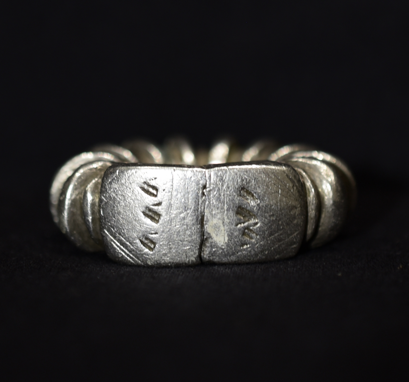 Old Large Tribally Used Silver Ring– Fulani Peul Fulbe – Cote d’Ivoire