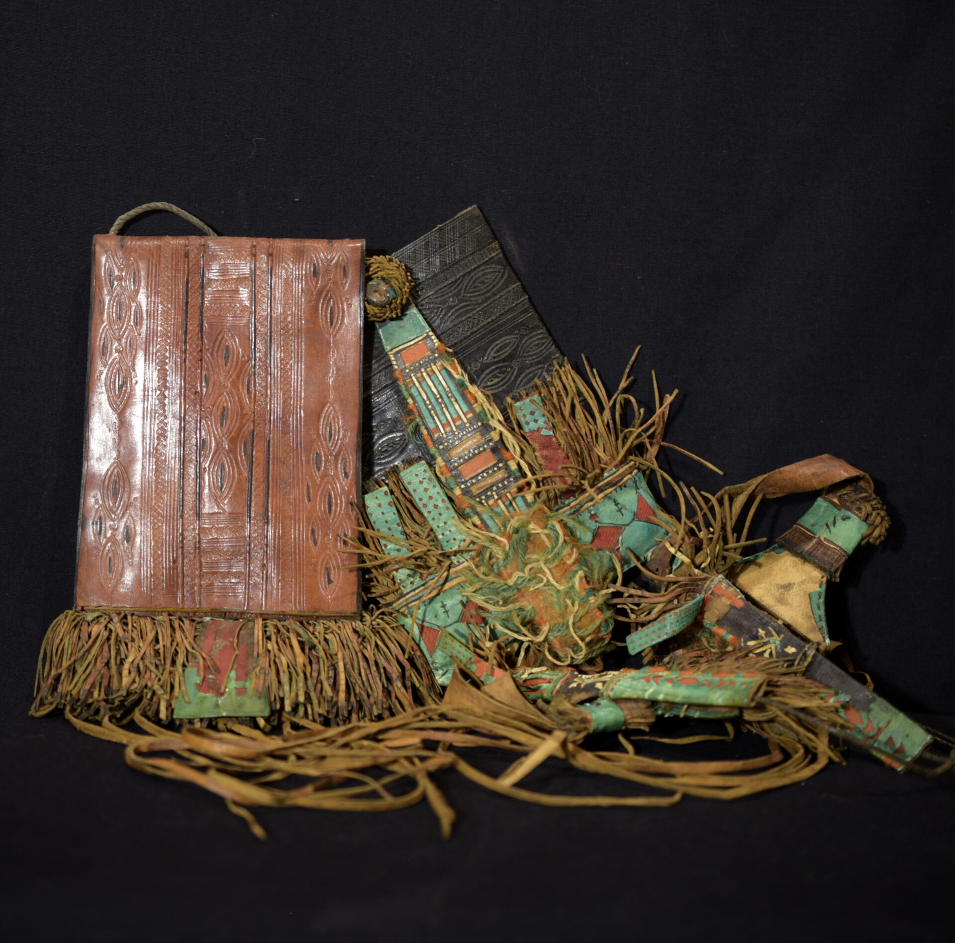 Old Beautiful Tuareg Leather Wallet Purse – Niger