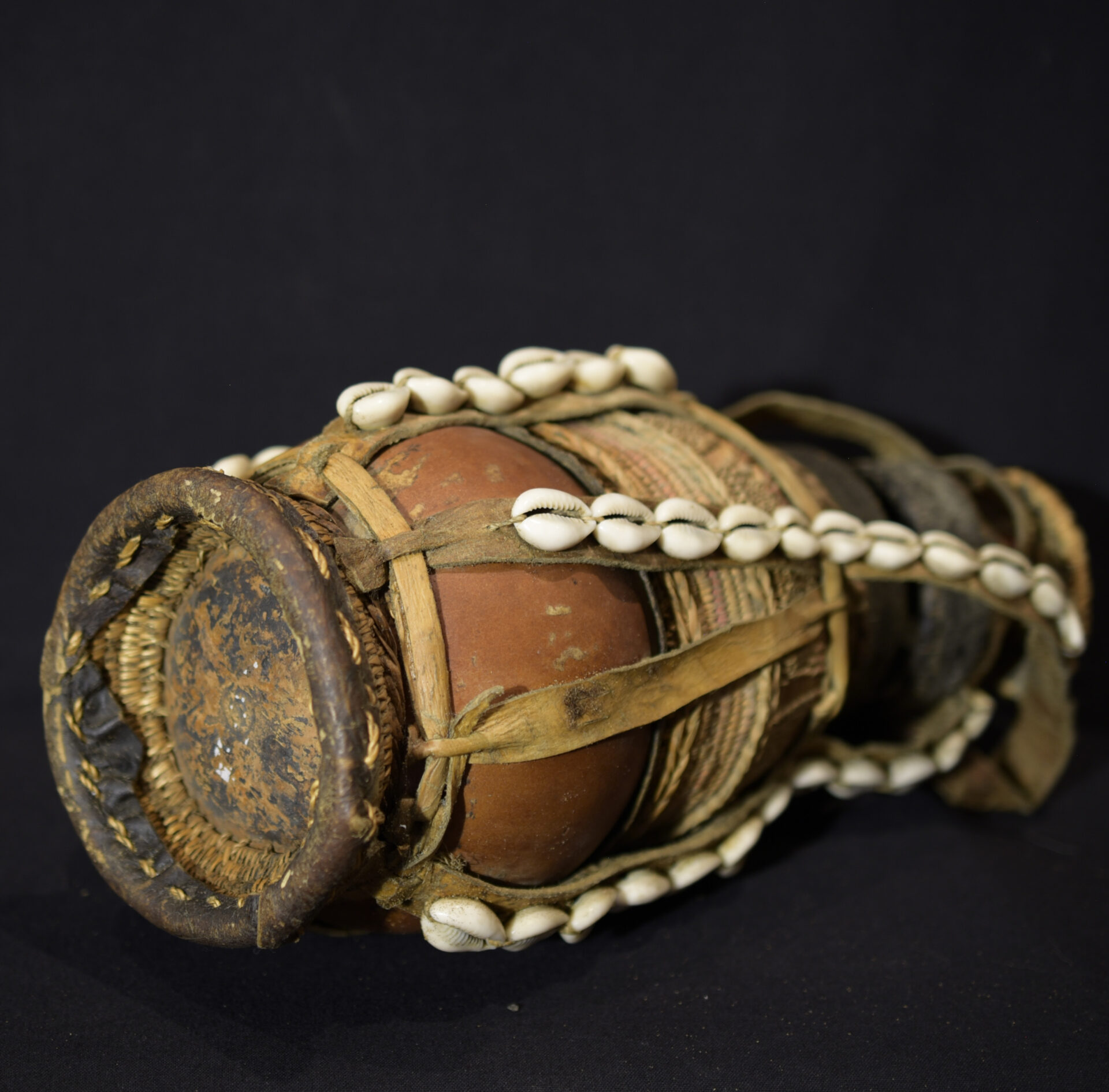 Beautiful Oromo Container – Cowrie Shell And Baskettery – Ethiopia