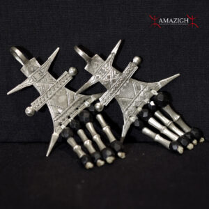 Old Beautiful Tuareg Earrings - Tanit - Niger