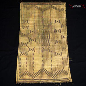 Old Woven Straw Leather Carpet – Tuareg – Mauritania