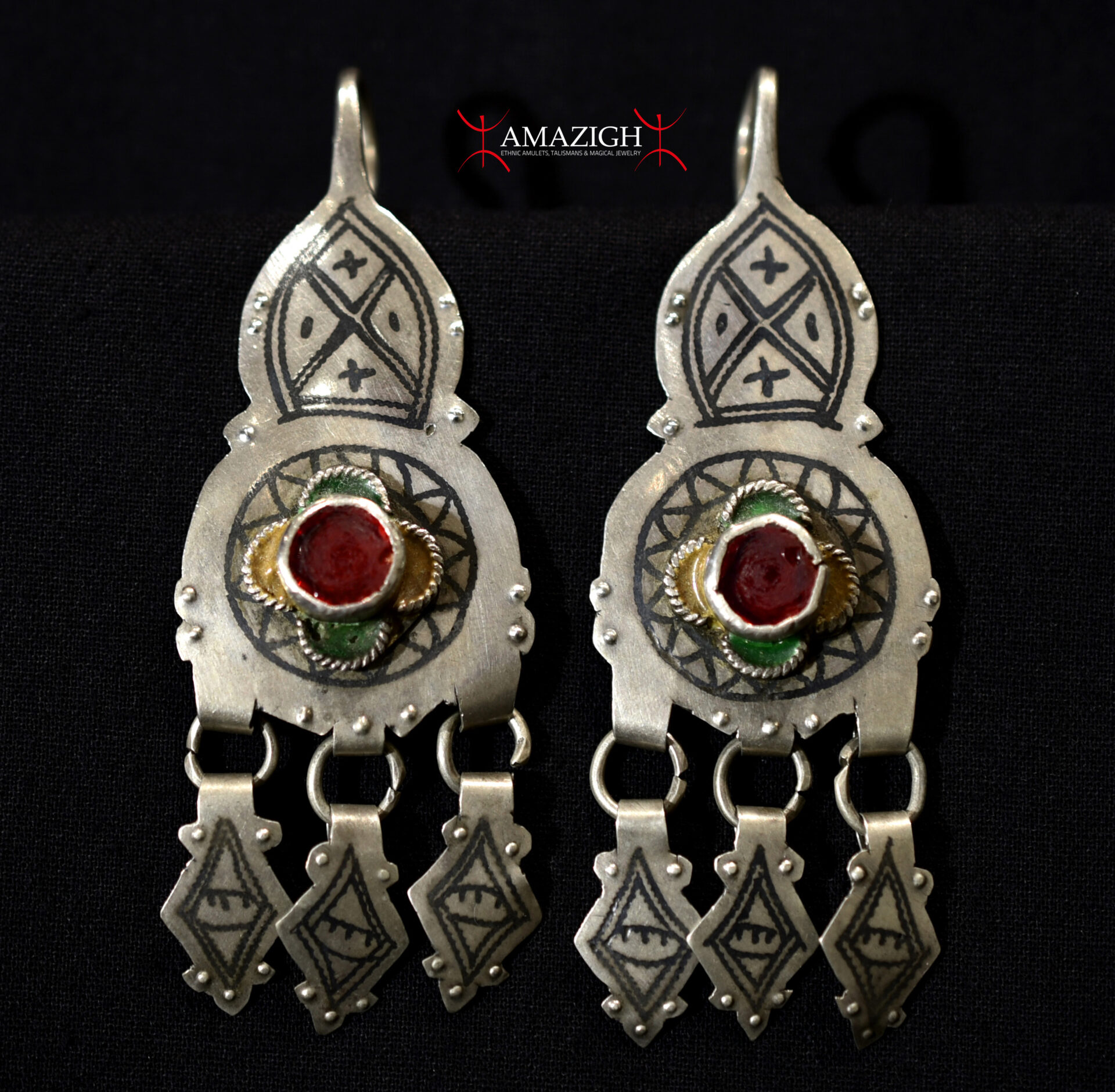 Antique Berber Earrings – Tiznit Region, South Morocco