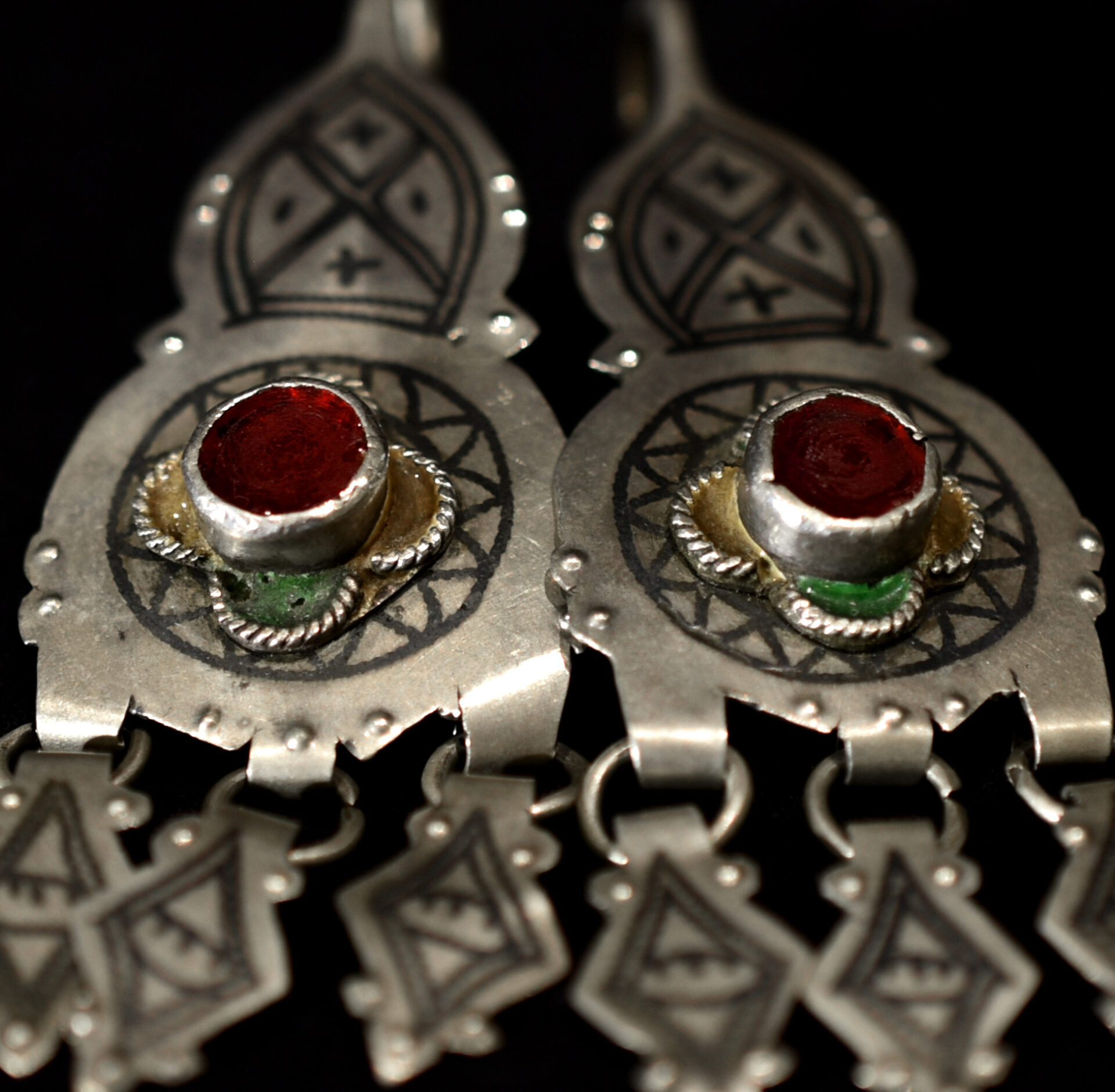Antique Berber Earrings – Tiznit Region, South Morocco