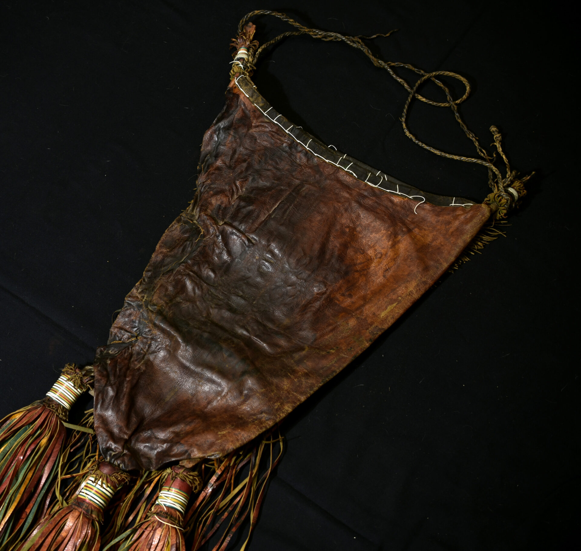 Fine Large Tribally Used Tuareg Leather Camel Bag – Niger – Outstanding Piece