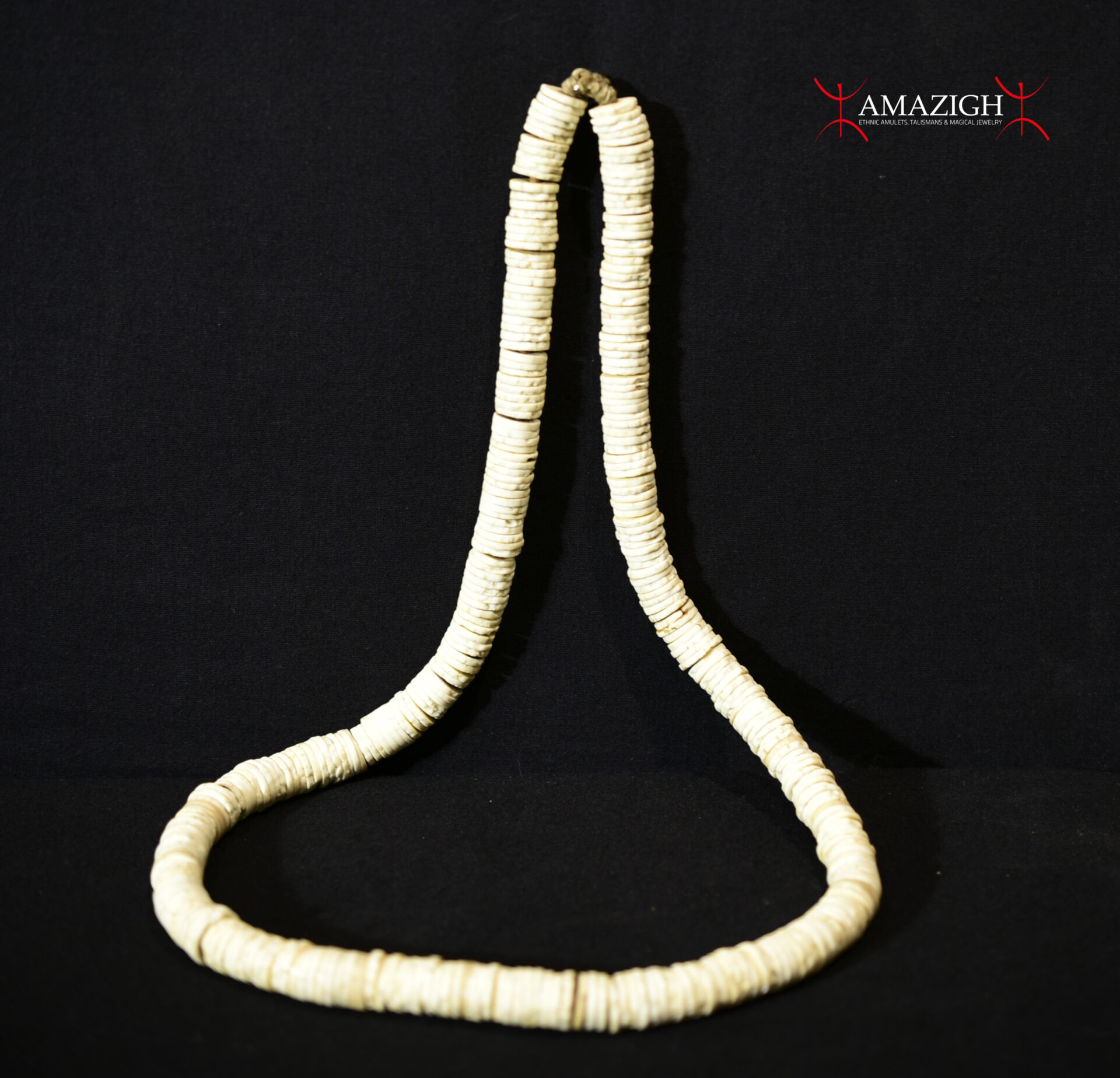 Fine Tribally Used Nyangatom Necklace – Ostrich Beads – South Sudan