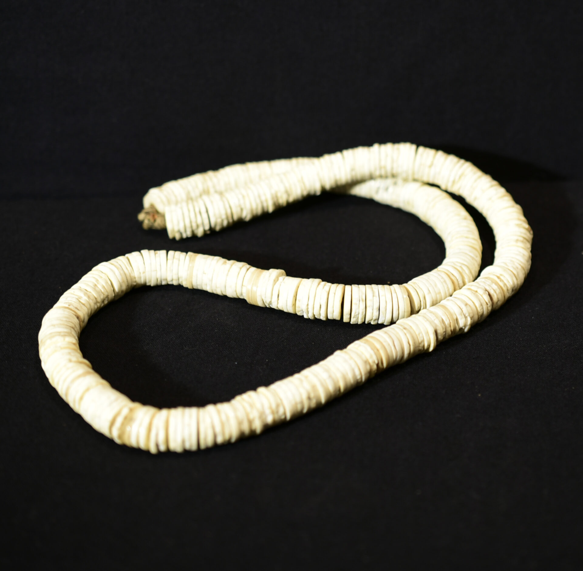 Fine Tribally Used Nyangatom Necklace – Ostrich Beads – South Sudan