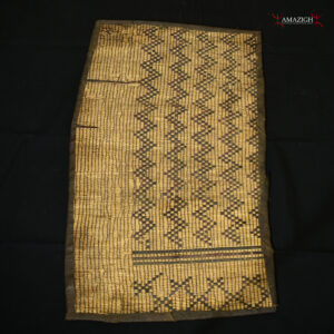 Old Woven Straw Leather Carpet – Tuareg – Mauritania