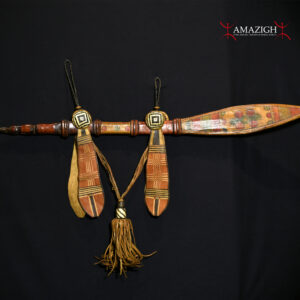 Short Ceremonial Mandingo Sword and Highly Ornate Leather Scabbard – Mali