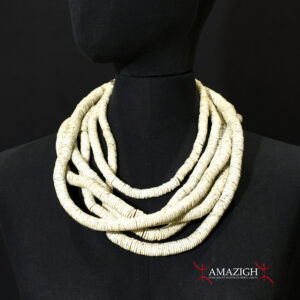 Old Huge Tribally Used Masai Maasai Necklace – Ostrich Beads – Kenya - Rare Item