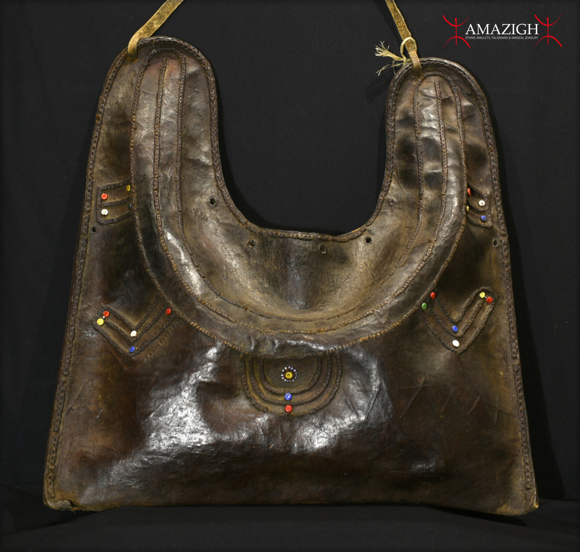 Old Large Tribally Used Water Bag – Thick Hippo Skin – Masai (Maasai) – Kenya