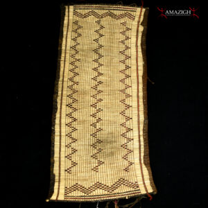 Old Woven Straw Leather Carpet – Tuareg – Mauritania