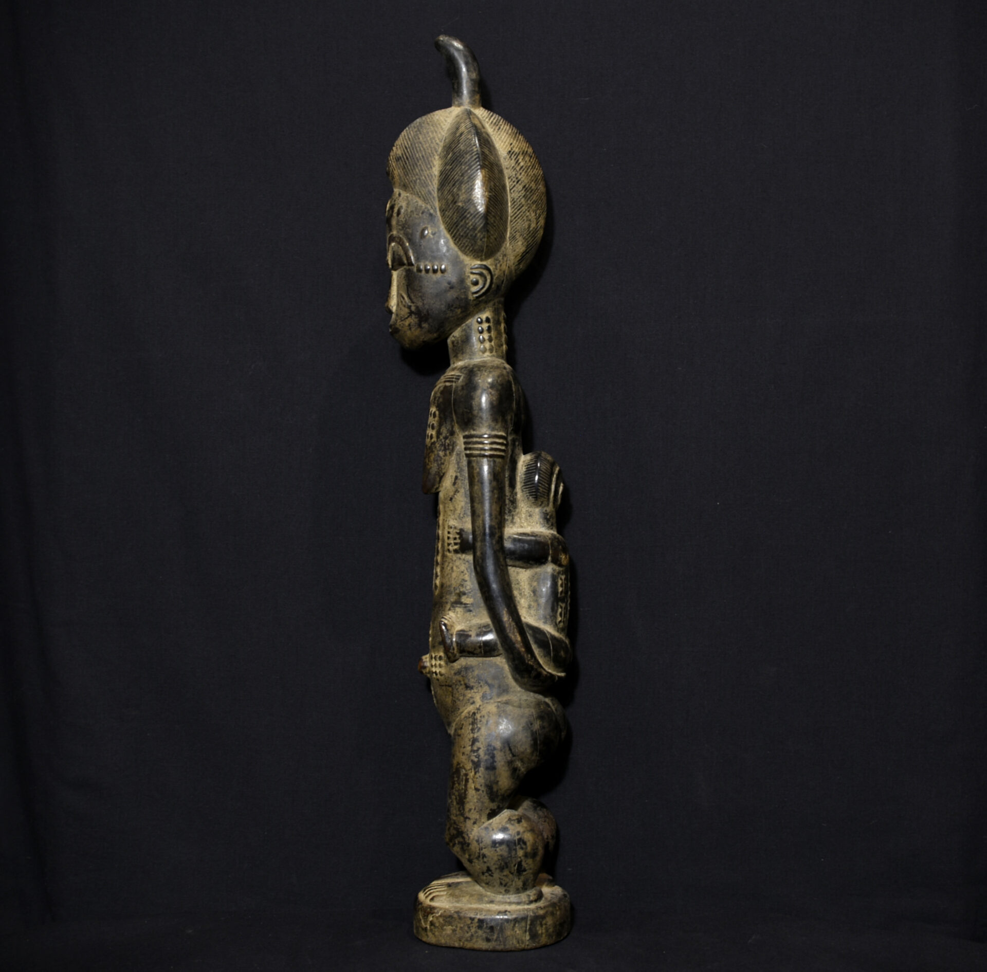 Old Fine Baule Maternity Figure – Bouafle Region, Côte d’Ivoire