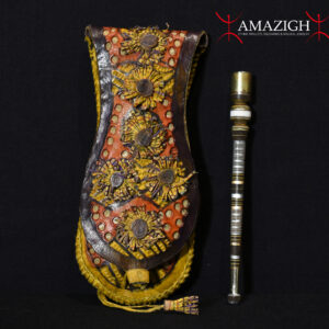 Tuareg Leather Bag and Smoking Pipe – Niger