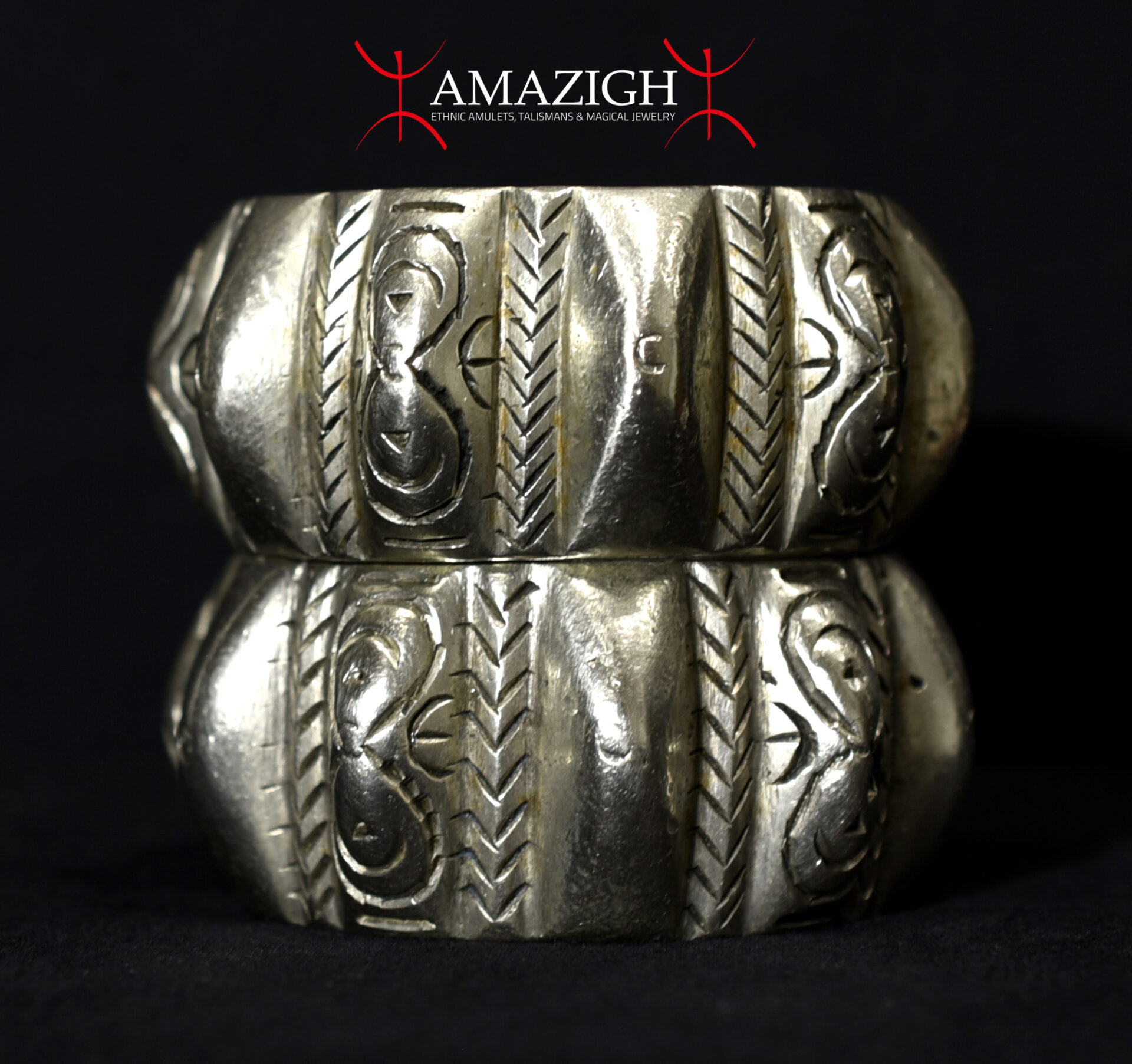 Old Double Pair Berber Bracelets – Asbia’ Iquorain – Ait Atta Tribe – Morocco