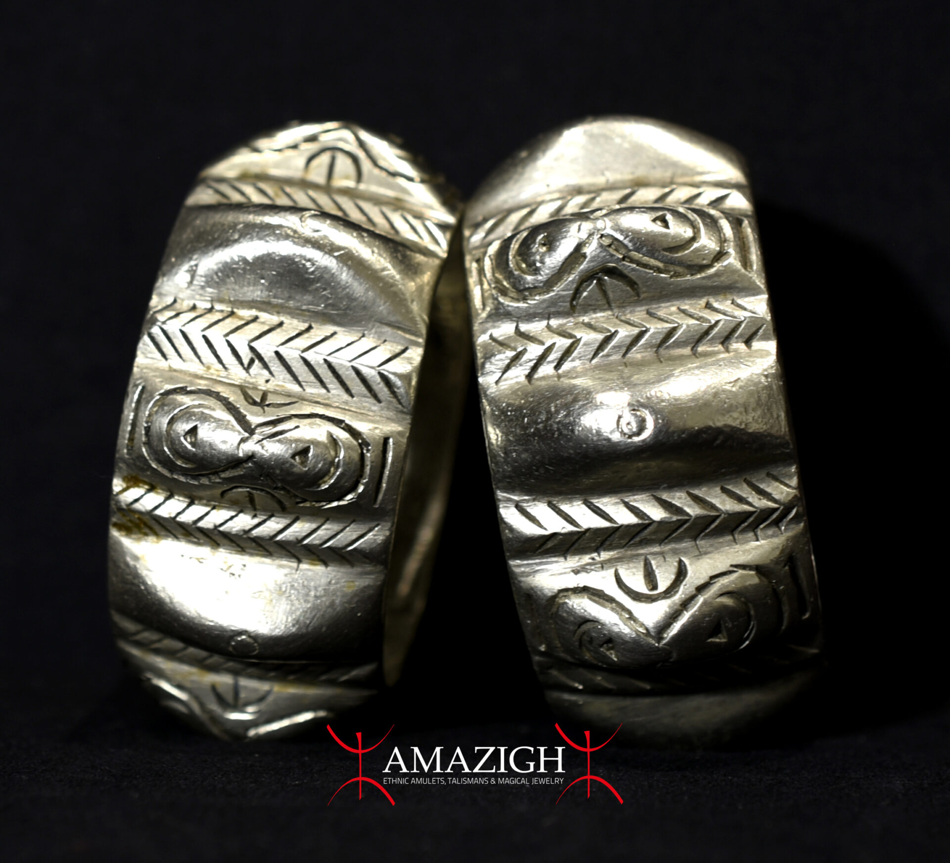 Old Double Pair Berber Bracelets – Asbia’ Iquorain – Ait Atta Tribe – Morocco