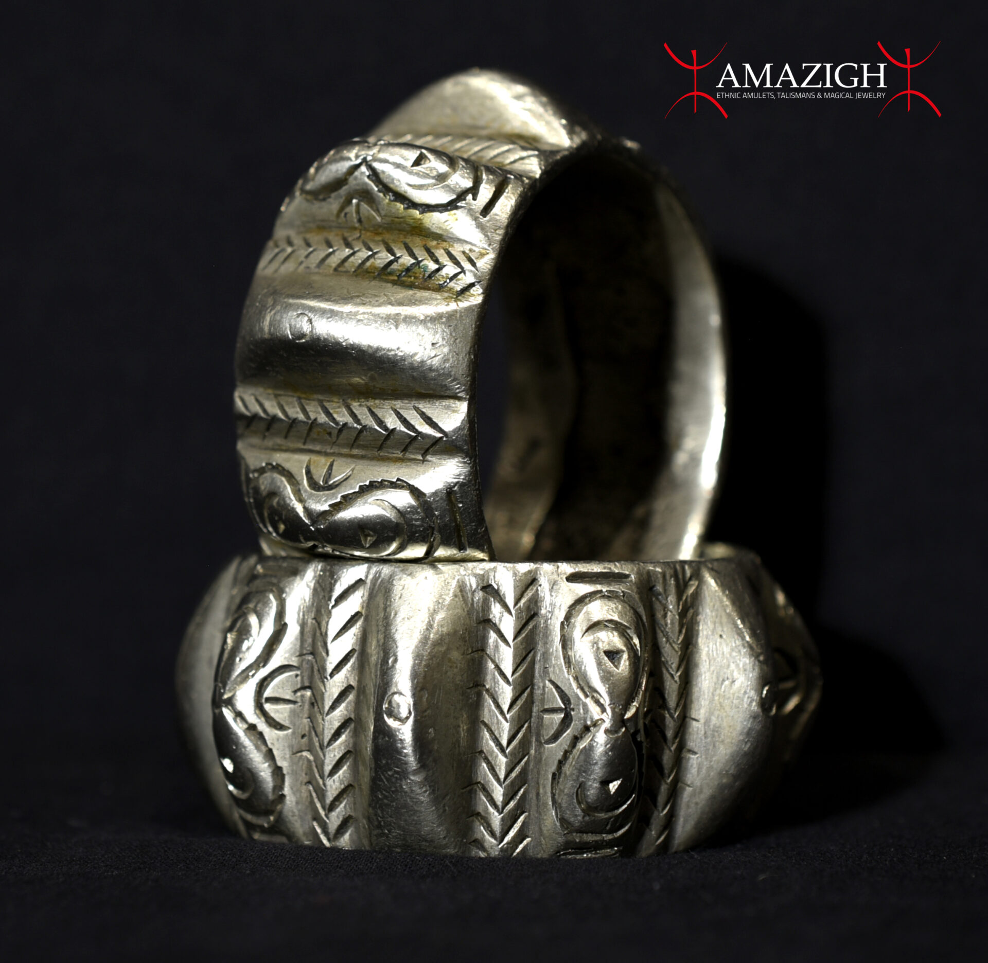 Old Double Pair Berber Bracelets – Asbia’ Iquorain – Ait Atta Tribe – Morocco