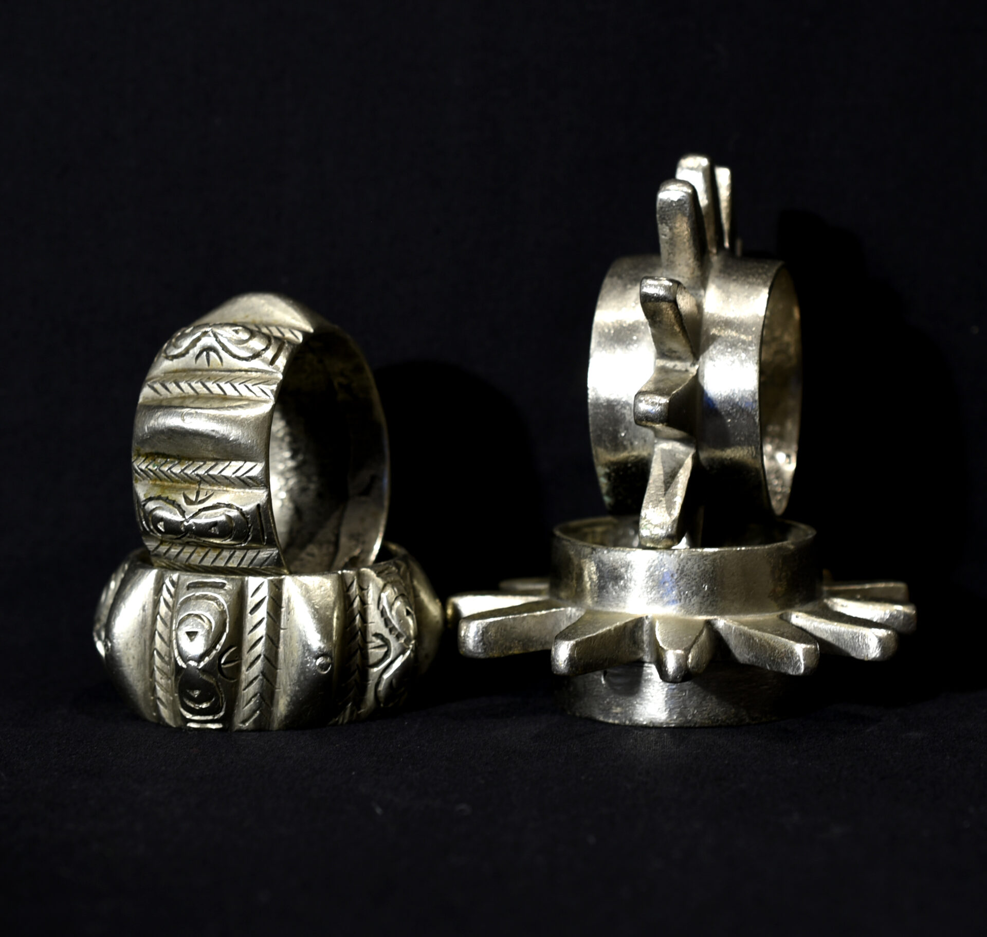 Old Double Pair Berber Bracelets – Asbia’ Iquorain – Ait Atta Tribe – Morocco