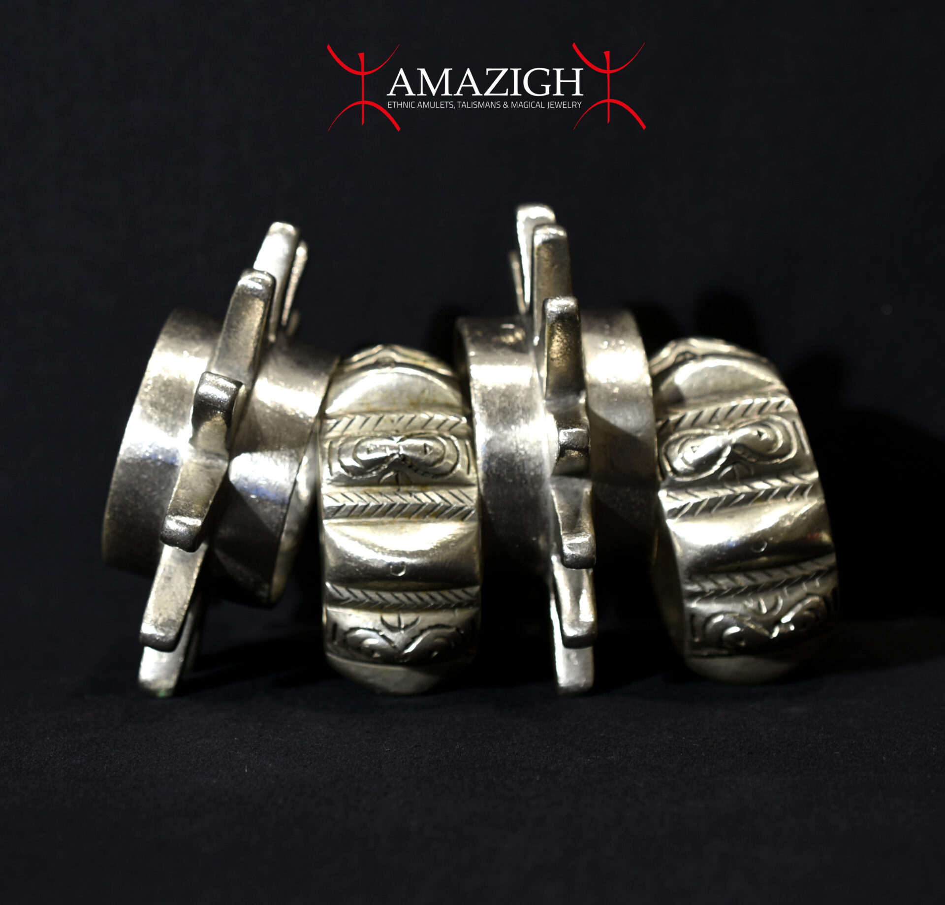 Old Double Pair Berber Bracelets – Asbia’ Iquorain – Ait Atta Tribe – Morocco