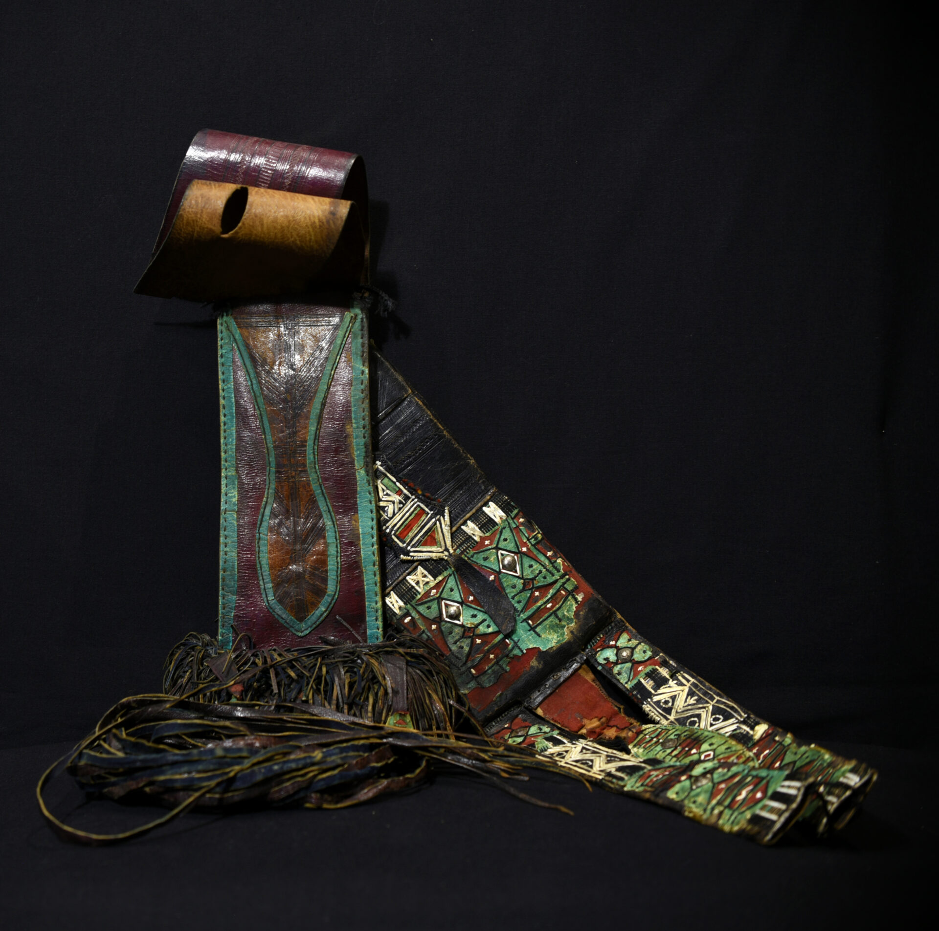 Old Huge Tuareg Leather Wallet Purse – Niger