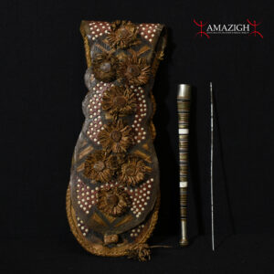 Tuareg Leather Bag and Smoking Pipe – Niger