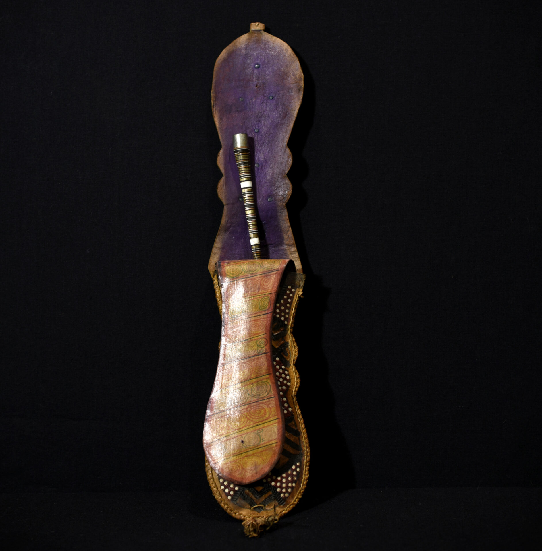 Tuareg Leather Bag and Smoking Pipe – Niger