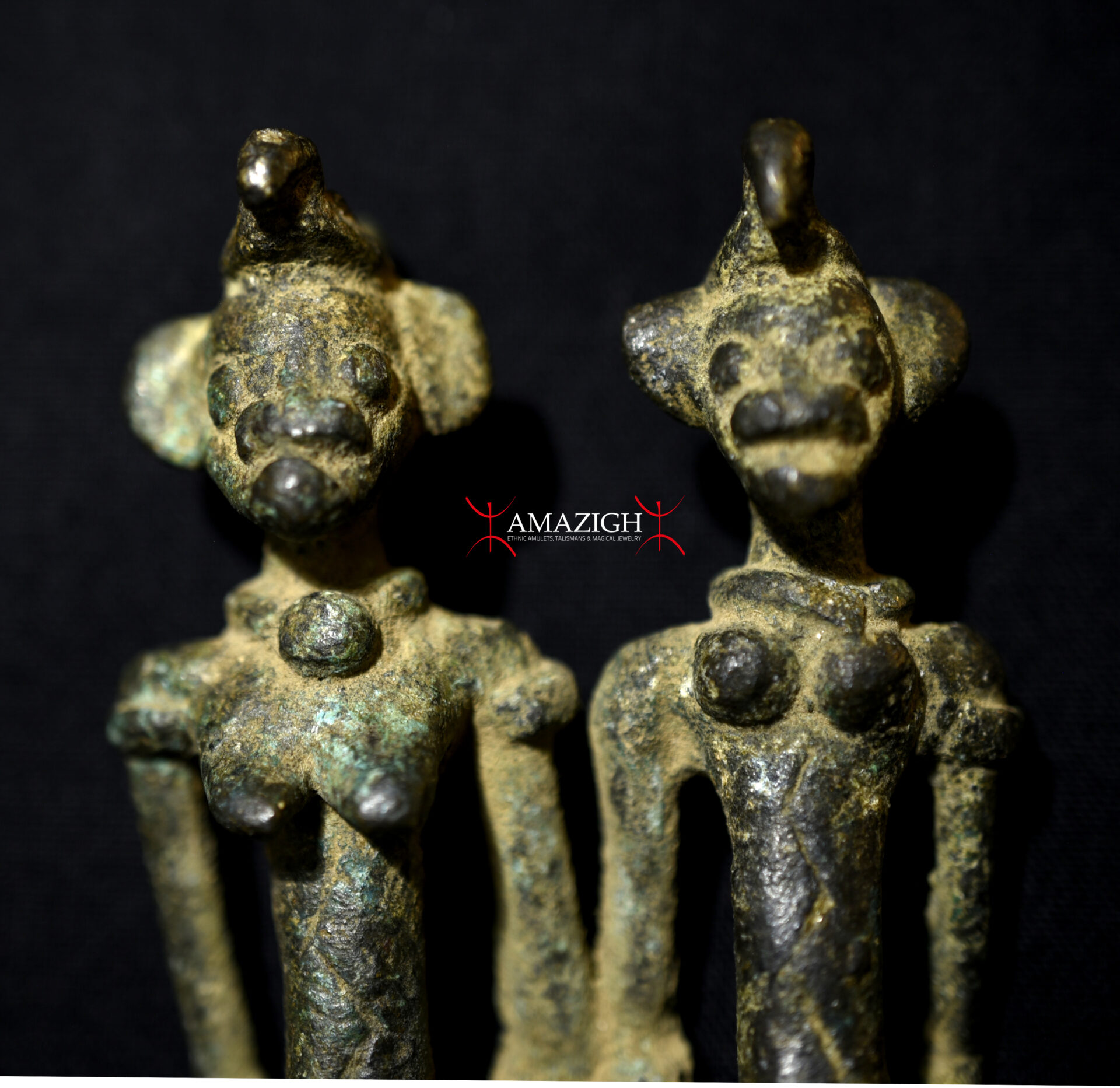 Pair of Bronze Ritual Figures – Senufo – Côte d’Ivoire